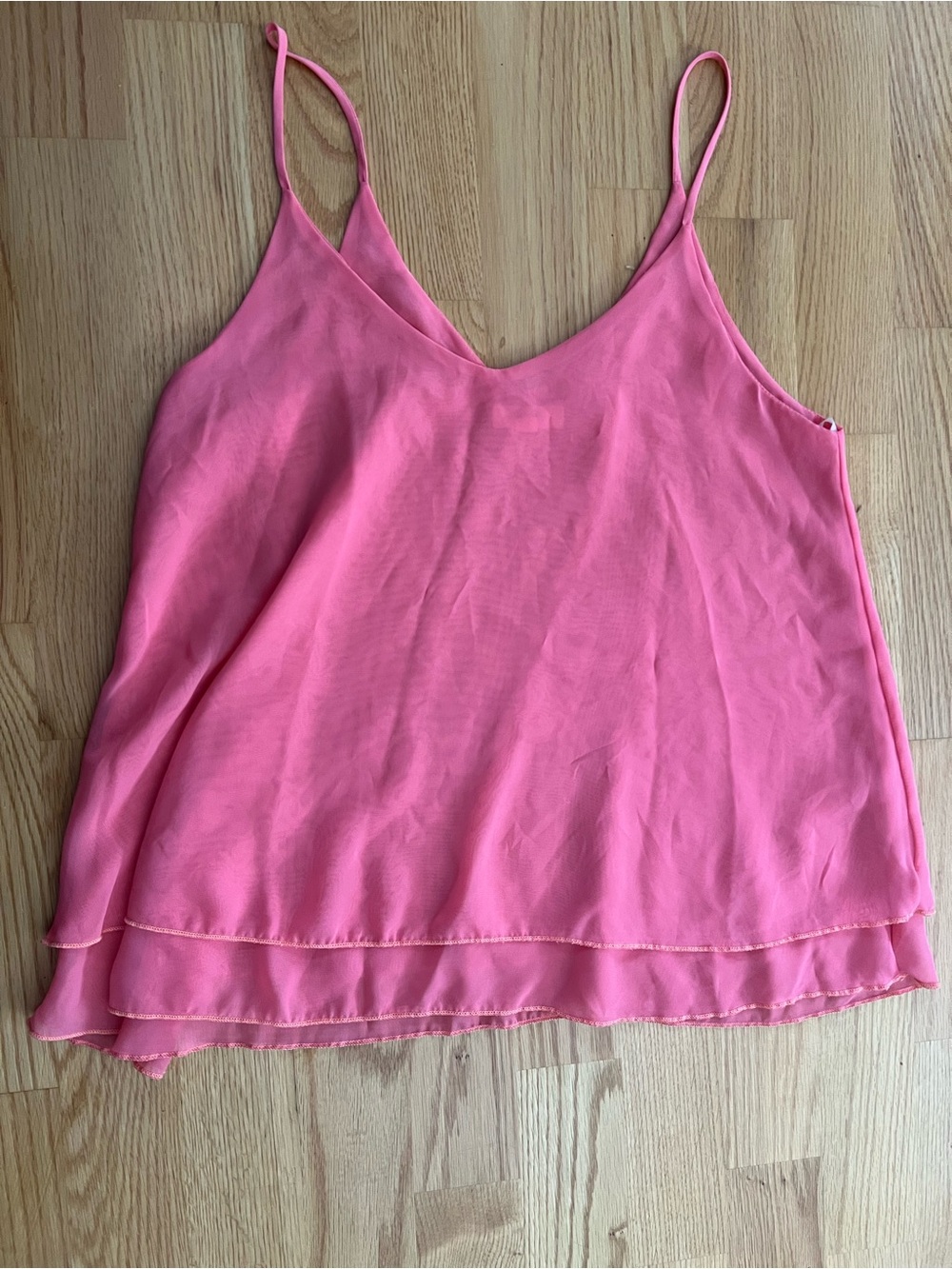 mine Pink Double-Layer Spaghetti Strap Camisole